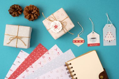 Neşeli Noel TOPVIEW sahne kompozisyon şablonu