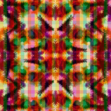 Dikişsiz desen hippi soyut kravat boya rorschach