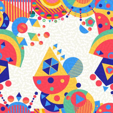 Seamless pattern colorful modern abstract geometry