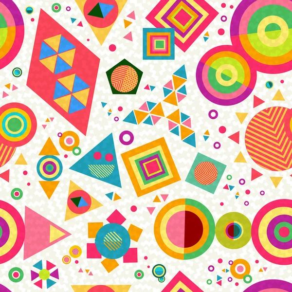 Seamless pattern geometry shape colorful abstract — 图库矢量图片