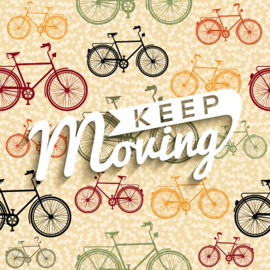 Bike typography poster bicycle concept text retro