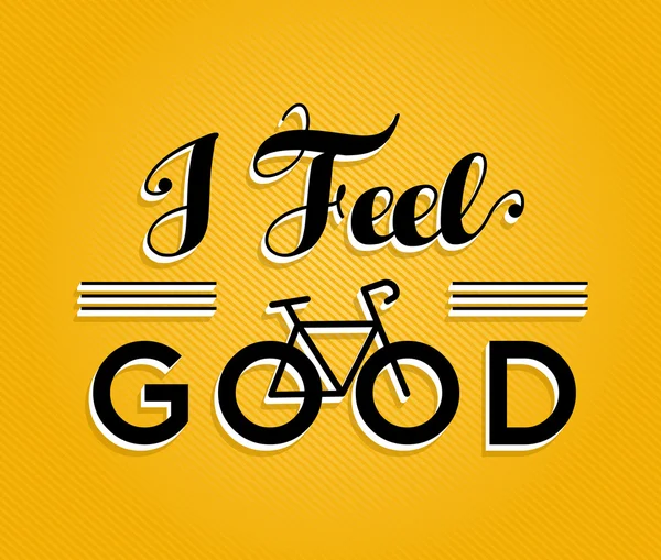 Bike concept bicycle retro poster feel good — ストックベクタ