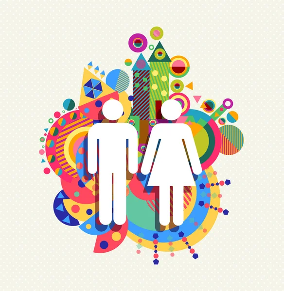 Couple icon man and woman concept illustration — Stock Vector