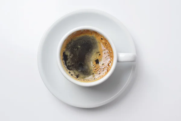 Kopje koffie met lege achtergrond — Stockfoto