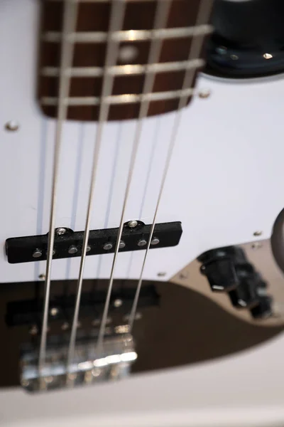 Primer Plano Guitarra Hermosa Con Signos Desgaste Uso —  Fotos de Stock