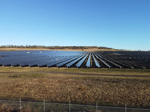 Énergie Renouvelable Dotée Une Énorme Ferme Panneaux Solaires Située Dans — Photo