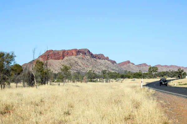 Detail Afbeelding Van Simpsons Gap Macdonnell Ranges Bij Alice Springs — Stockfoto
