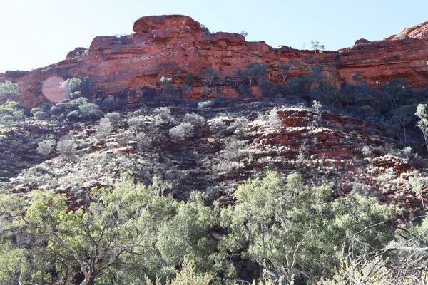 Avustralya Nın Kuzeyindeki Güzel Krallar Kanyonu Nda Muhteşem Koyu Kırmızı — Stok fotoğraf
