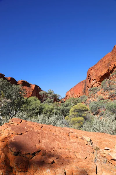 Piękny Kanion Królów Terytorium Północnym Australia Niesamowitymi Formacjami Ciemnoczerwonych Skał — Zdjęcie stockowe