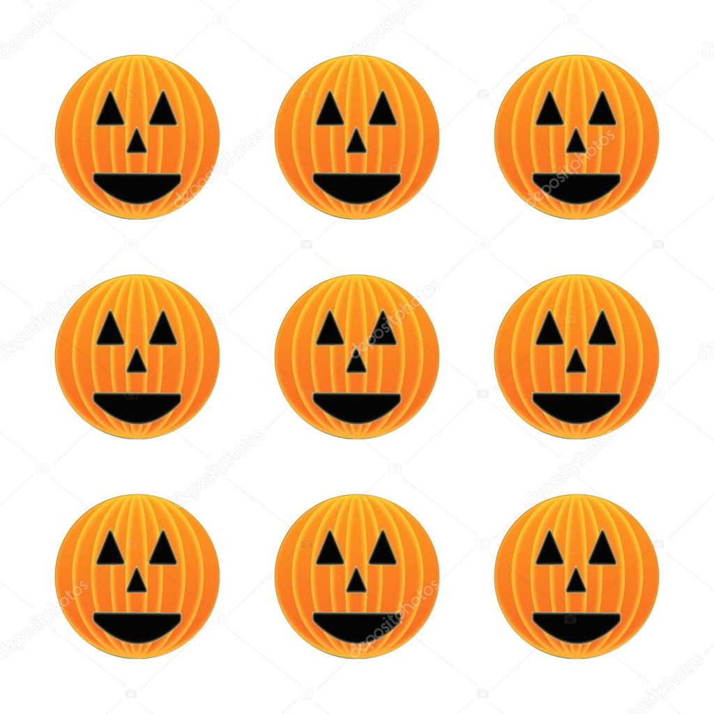 Happy Halloween pumpkin faces