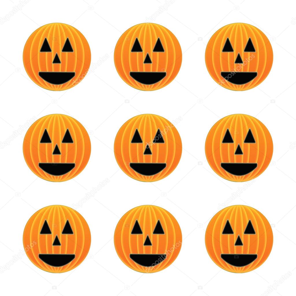 Happy Halloween pumpkin faces \u2014 Stock Photo © montana 123098432