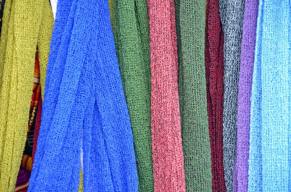 Colorful knitted scarves Stock Picture