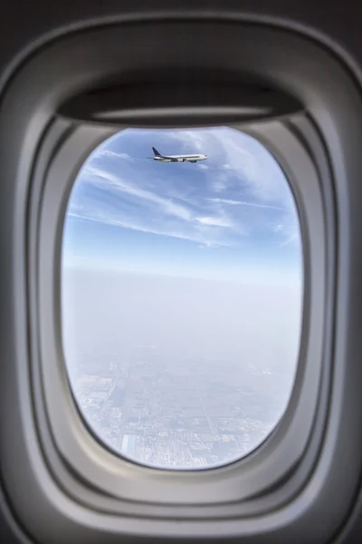 Obloha z okna letadla — Stock fotografie