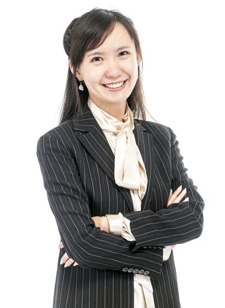 Giovane donna d'affari fiduciosa — Foto Stock