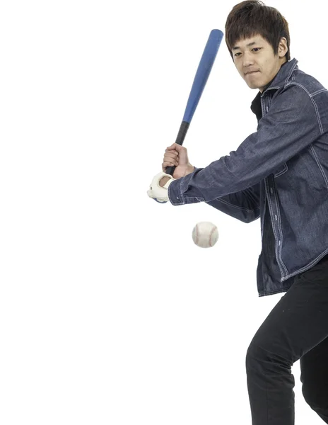 Man playing baseball — Stock Photo, Image