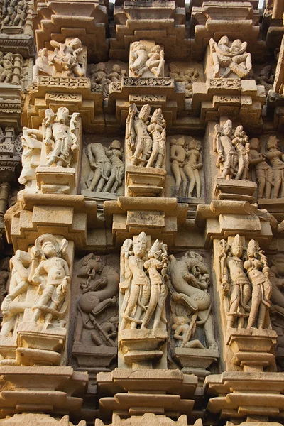 Sculture murali a Khajuraho — Foto Stock