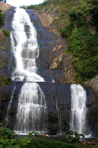 View of Silver Cascade Falls near Kodiakanal in Tamil Nadu, India, Asia