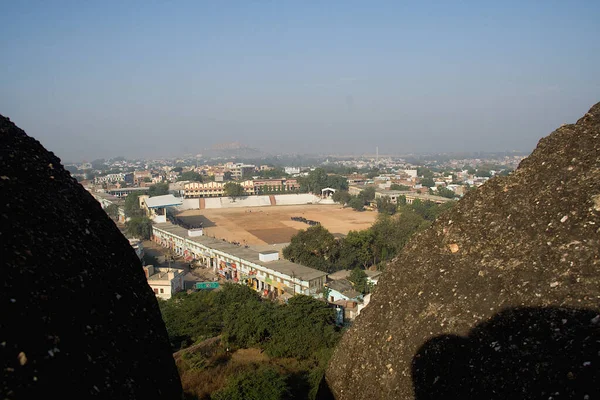 Parte Ciudad Jhansi Vista Desde Alto Del Fuerte Jhansi Uttar — Foto de Stock