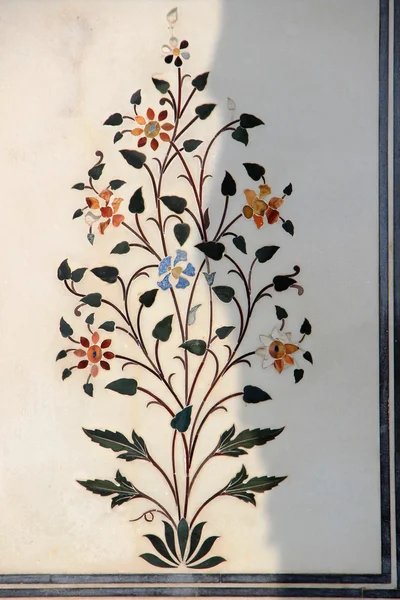 Floral Inlay in marmer Rechtenvrije Stockafbeeldingen