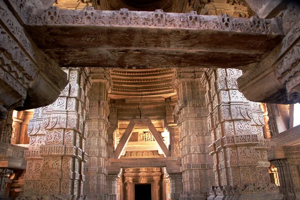 Saas-Bahu Temple Interior — Stock Photo, Image