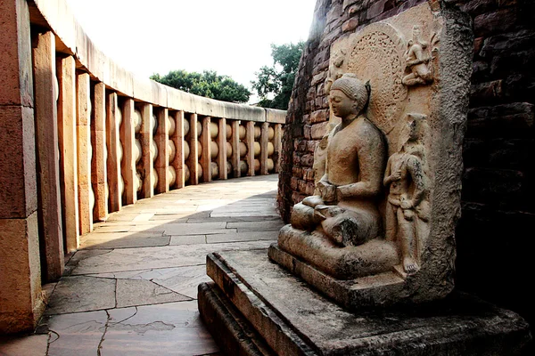 Wewnętrzne przejście Stupa, Sanchi — Zdjęcie stockowe