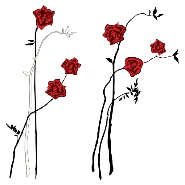 Roses de fond florales — Image vectorielle