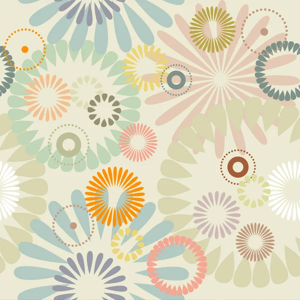 Abstract flowers, a seamless pattern — Stock Vector