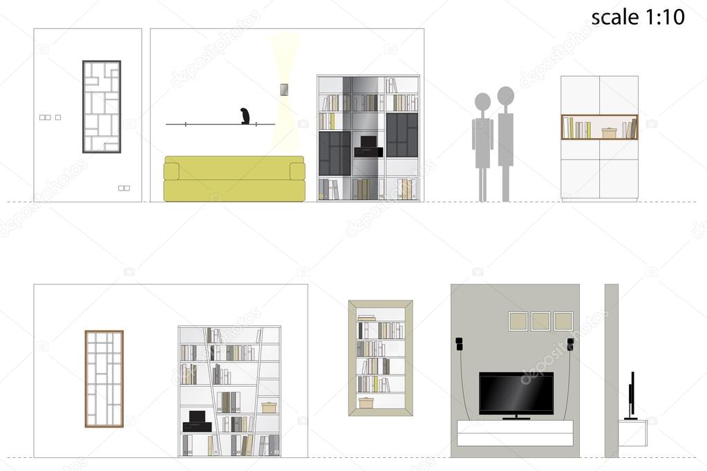 meubilair. ontwerp woonkamer. interieur meubilair. schaal 1:10 ... meubilair. ontwerp woonkamer. interieur meubilair. schaal 1:10 ...