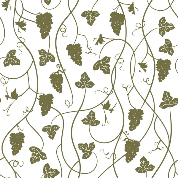 Winogron - powtarzające się tapeta bezszwowe, ilustracji wektorowych — Wektor stockowy