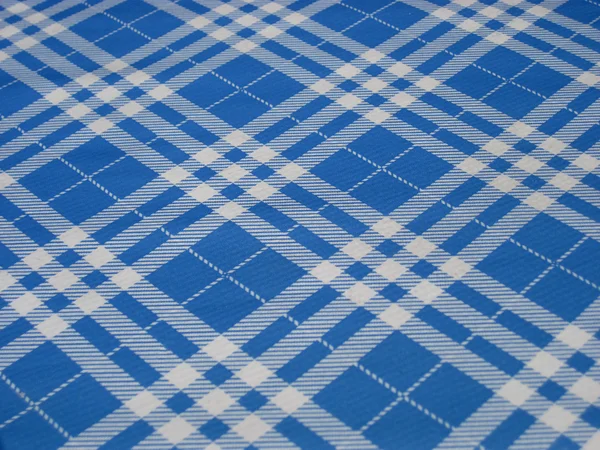 Checkered tablecloth in folk style — Stock Photo, Image