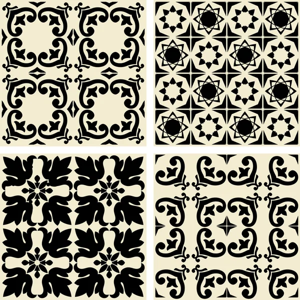 Carreaux de céramique vectorielle avec motif sans couture — Image vectorielle