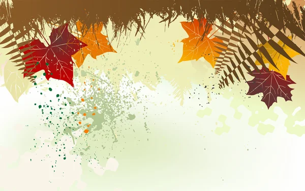 Höstens bakgrund med ett utrymme för en text — Stock vektor