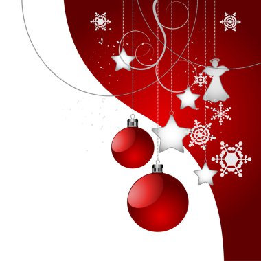 Noel ağacı süsleme arka plan kırmızı