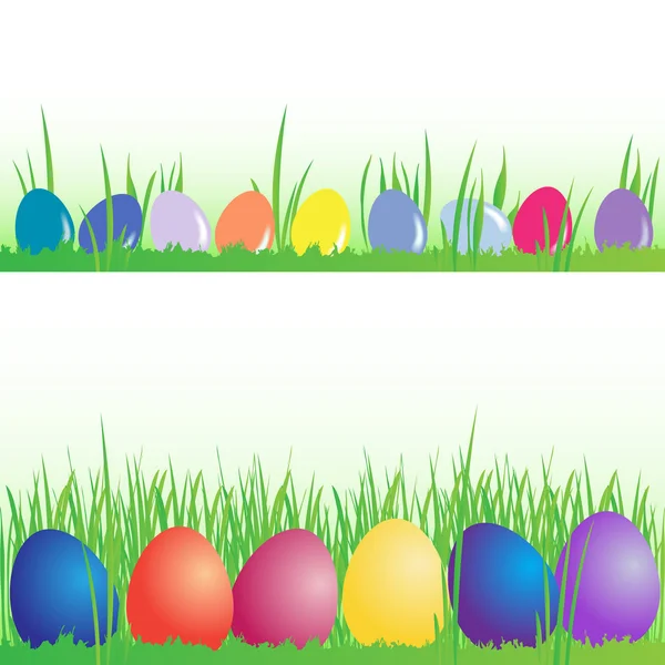 Colored Easter eggs, vector set — Stock Vector