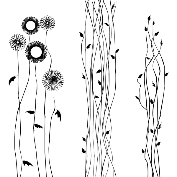Fond floral, fleurs fleuries — Image vectorielle