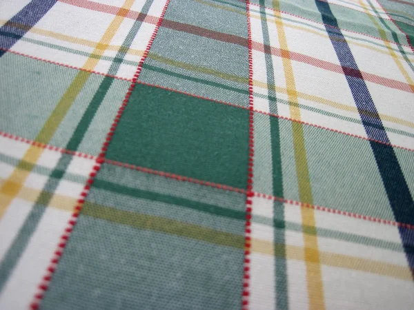 Checkered tablecloth - folk pattern — Stock Photo, Image