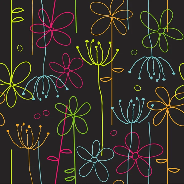 Абстрактный цветочный бесшовный фон — стоковый вектор
