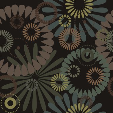 soyut çiçek, seamless modeli