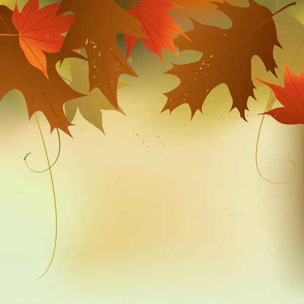 Autumn background with a space for a text — Stock Vector