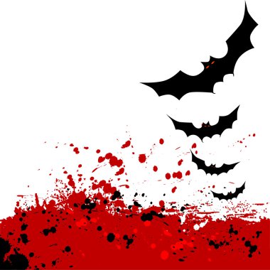 Cadılar Bayramı arka plan. uçan yarasalar.