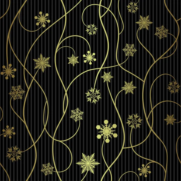 Seamless winter pattern, snowflakes - vector illustration — Stock Vector