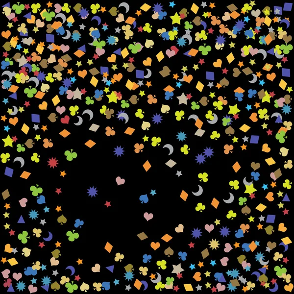Confettis, célébration du Nouvel An - arrière-plan — Image vectorielle