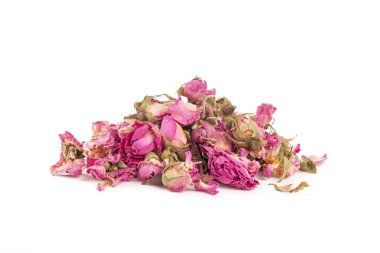 Beyaz bir arka plan üzerinde çay gül çiçek.