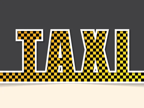 チェッカー タクシー テキスト背景テンプレート — ストックベクタ