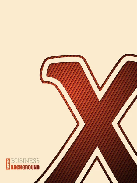 Modèle de brochure d'affaires avec rayures orange X — Image vectorielle