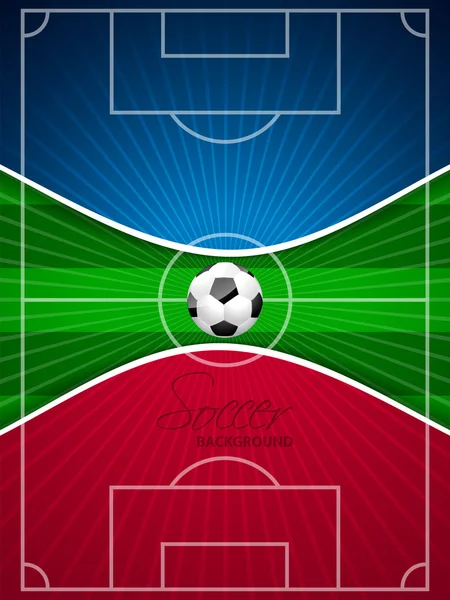 Abstract blauw rood voetbal brochure — Stockvector