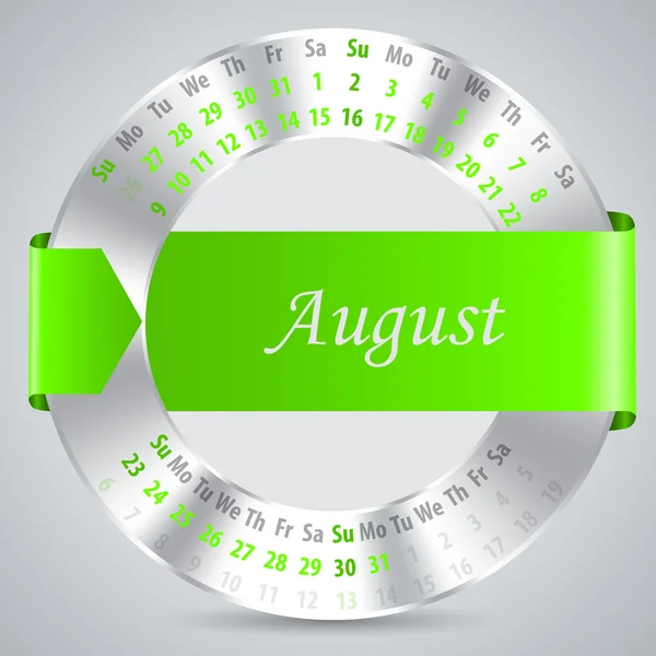 2015 design de calendário agosto — Vetor de Stock