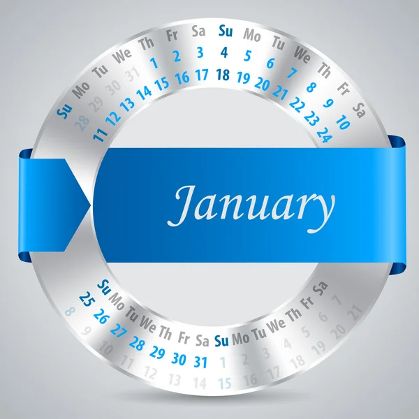 2015 january calendar design — Stock Vector