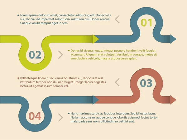 Design infográfico com formas de seta — Vetor de Stock