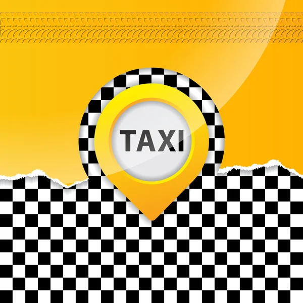 Taxi sfondo con carta strappata — Vettoriale Stock